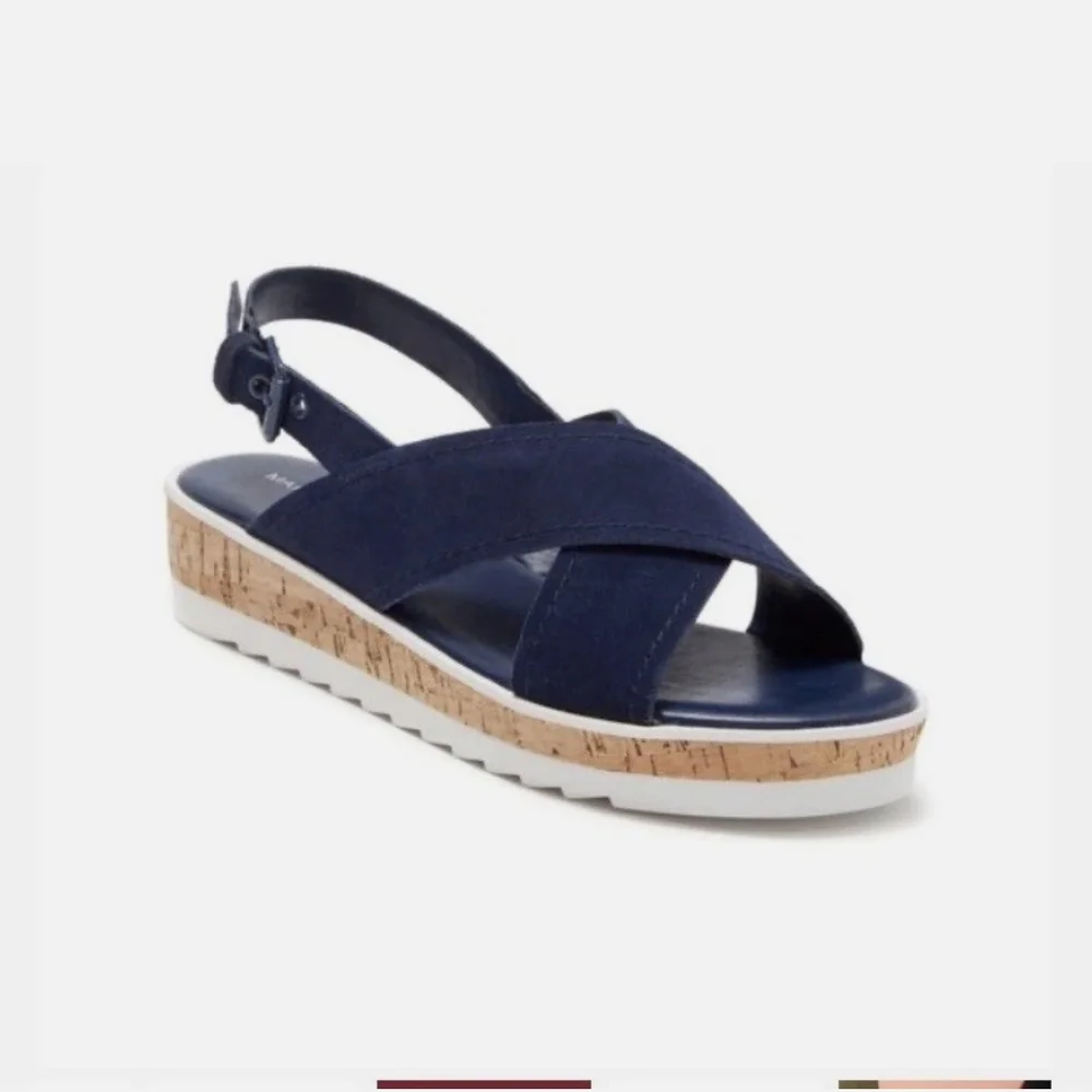 NWT-Marc Fisher Glitze Wedge Sport Sandal Size-9.5
